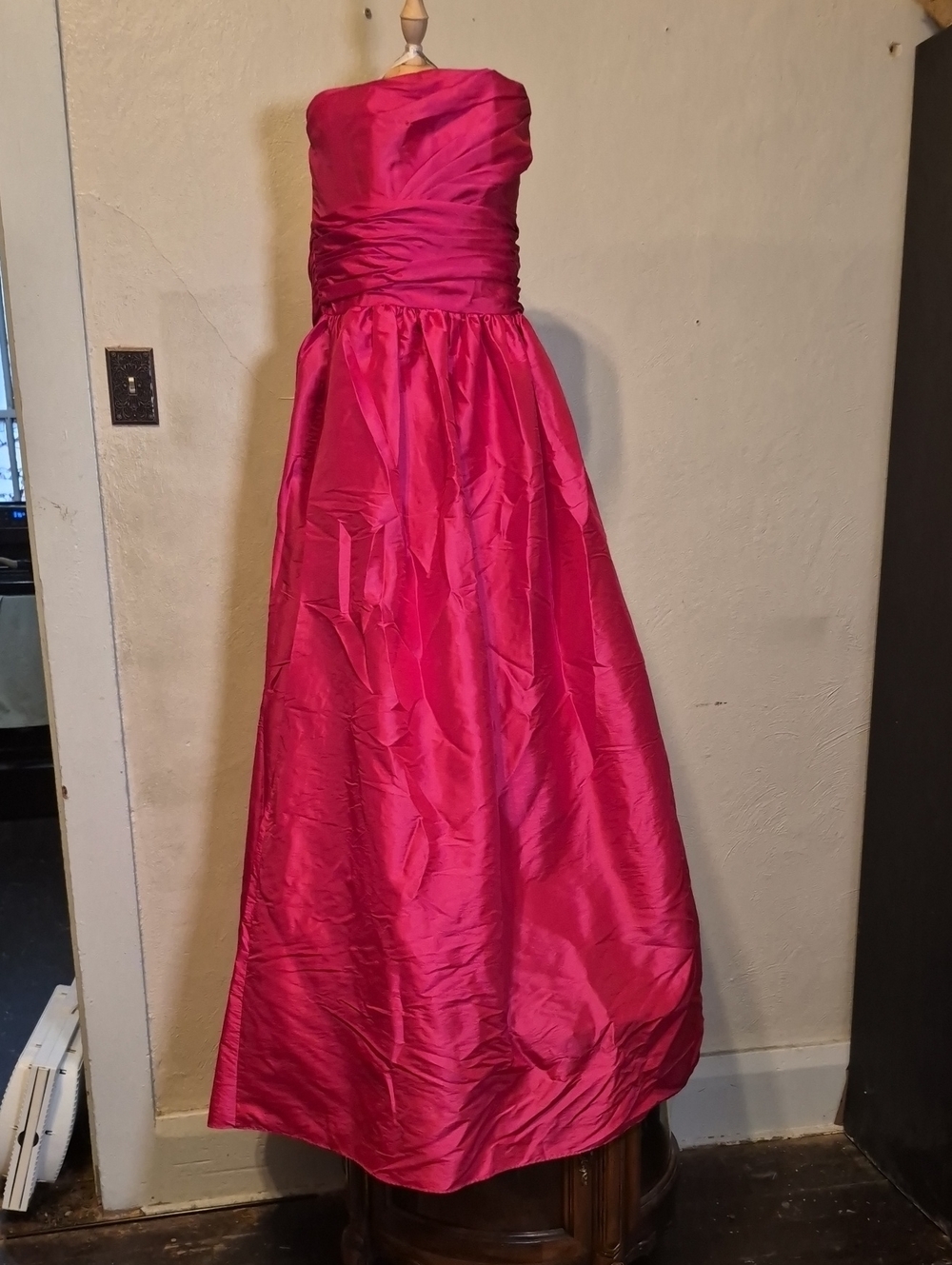 Jordan Hot Pink Strapless Prom Gown